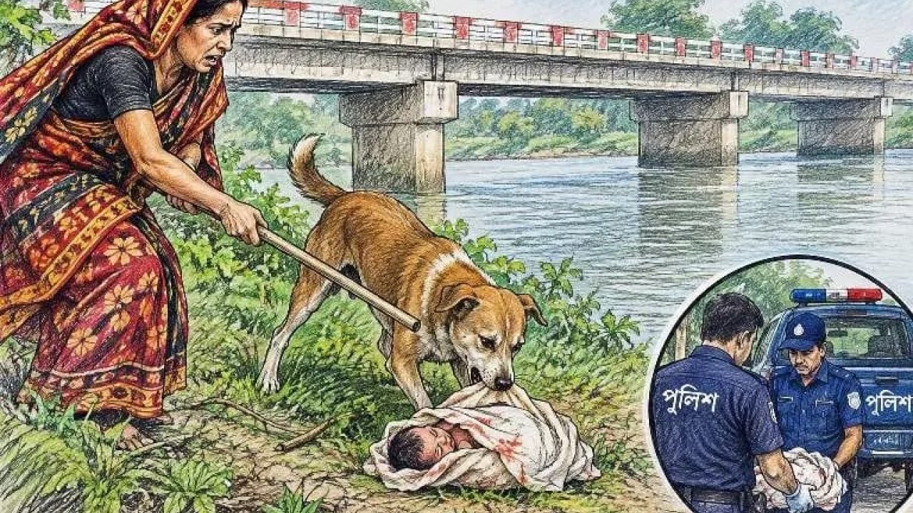 কুলিক নদীর তীরে নবজাতকের মরদেহ উদ্ধার