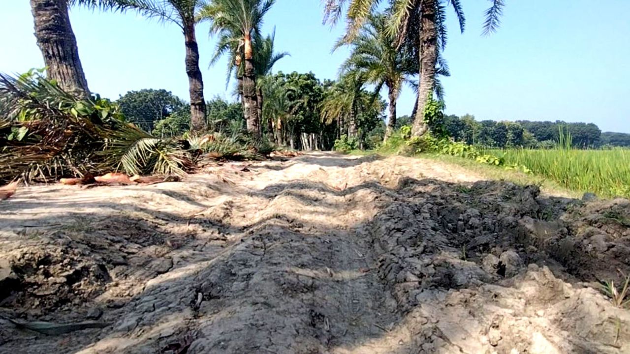 স্বাধীনতার ৫৫ বছরেও পাকা রাস্তার স্বপ্ন পূরণ হয়নি কালীগঞ্জের ১০ গ্রামের মানুষের